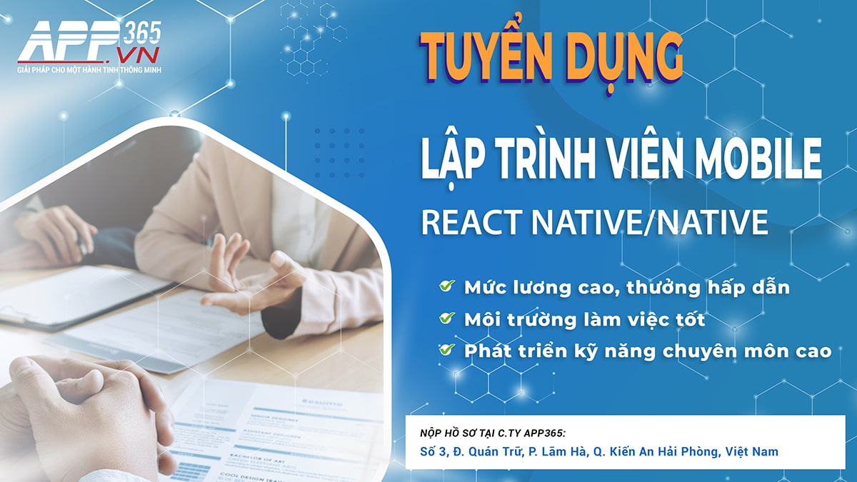 Tuyển dụng lập trình viên Flutter, React Native